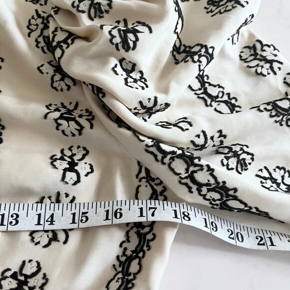 Ulla Johnson Layla Silk Floral Embroidered Puff Sleeve Ivory Blouse Size 8 - Picture 7 of 8